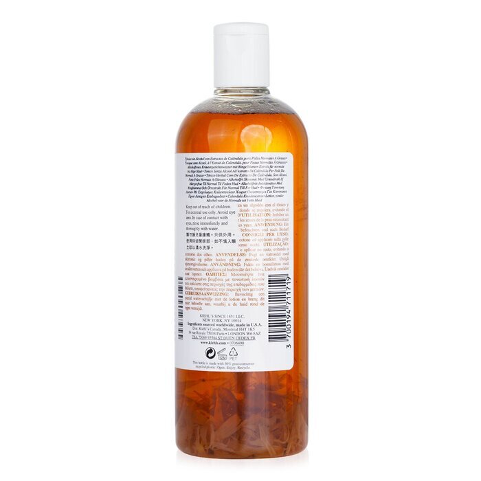 Kiehl's Calendula Kräuterextrakt, alkoholfreier Toner – für normale bis fettige Hauttypen, 500 ml