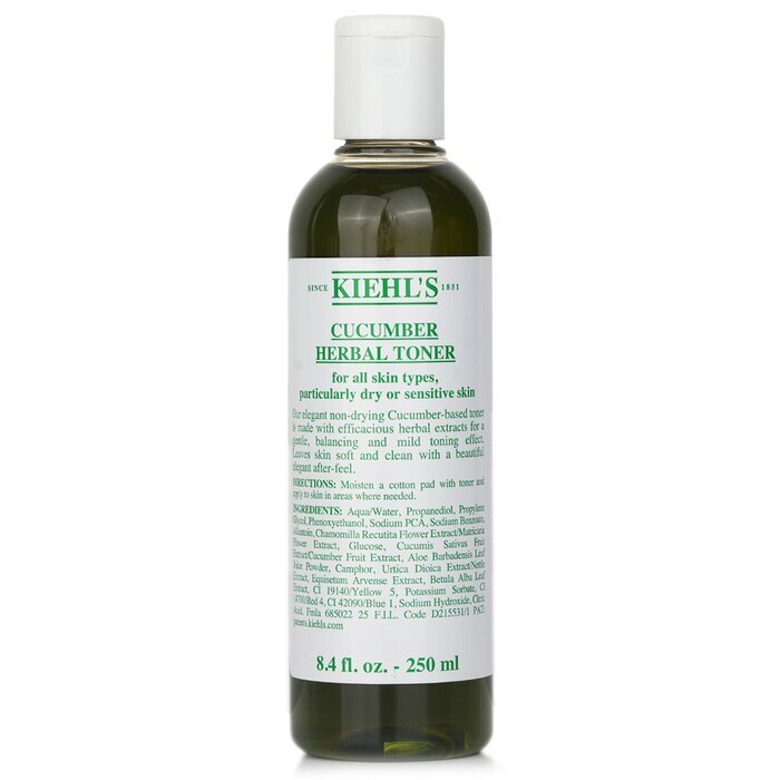 Kiehl's – Cucumber Herbal – Alkoholfreies Gesichtswasser für alle Hauttypen, 250 ml