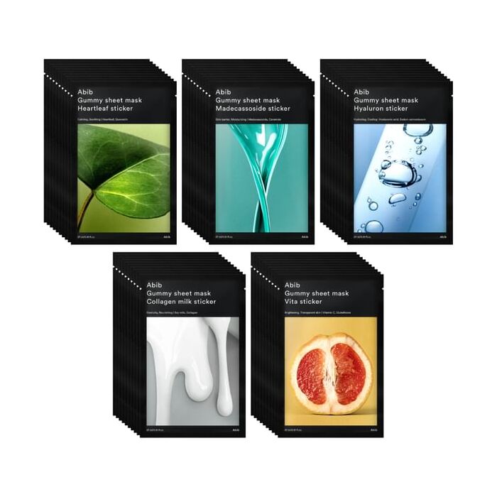Abib Gummy Sheet Mask Heartleaf Sticker 27 ml x 10 Stück