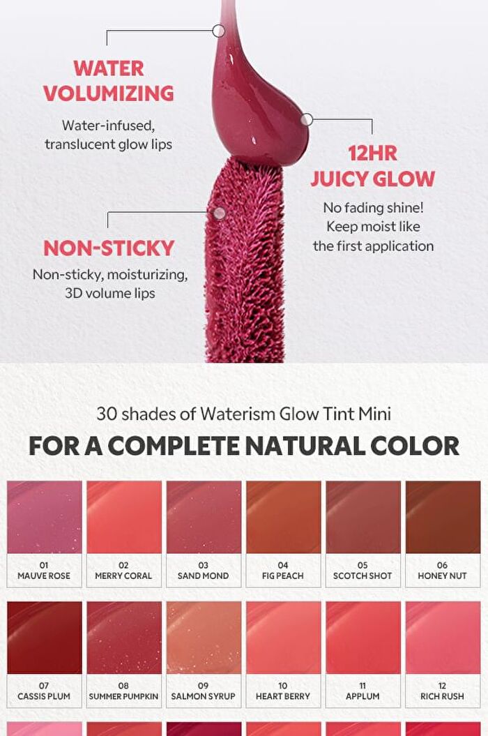 TIRTIR Mini Waterism Glow Tint - 07 Classis Plum 1.8g