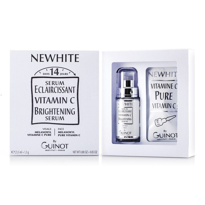 Guinot Newwhite Vitamin C Brightening Serum (Aufhellendes Serum 23,5 ml/0,8 Unzen + reines Vitamin C 1,5 g/0,05 Unzen) 2 Stück