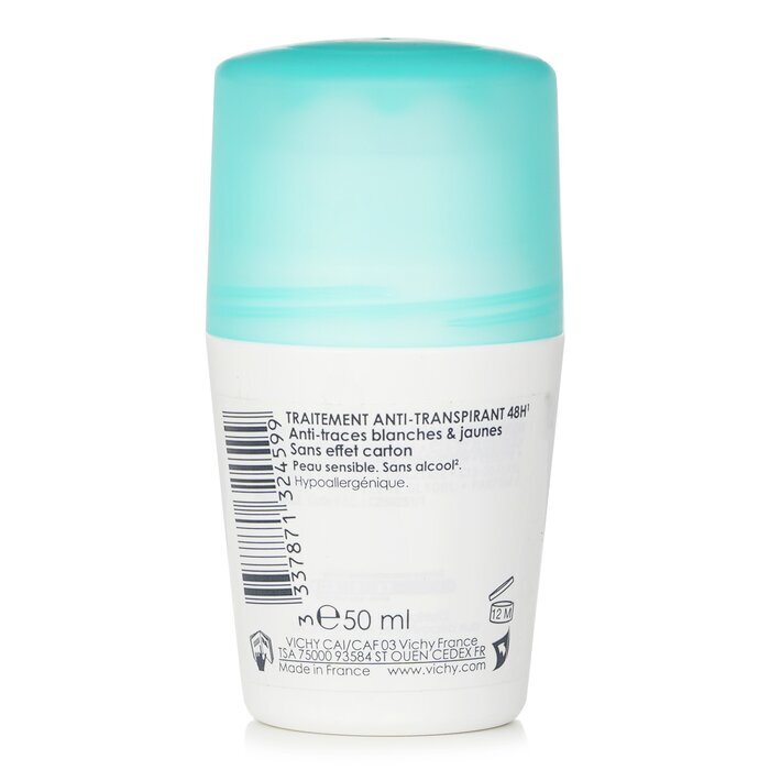 Vichy Roll-On Anti-Transpirant 48h - Sans traces blanches ni taches jaunes (Peaux sensibles) 50ml/1.69oz