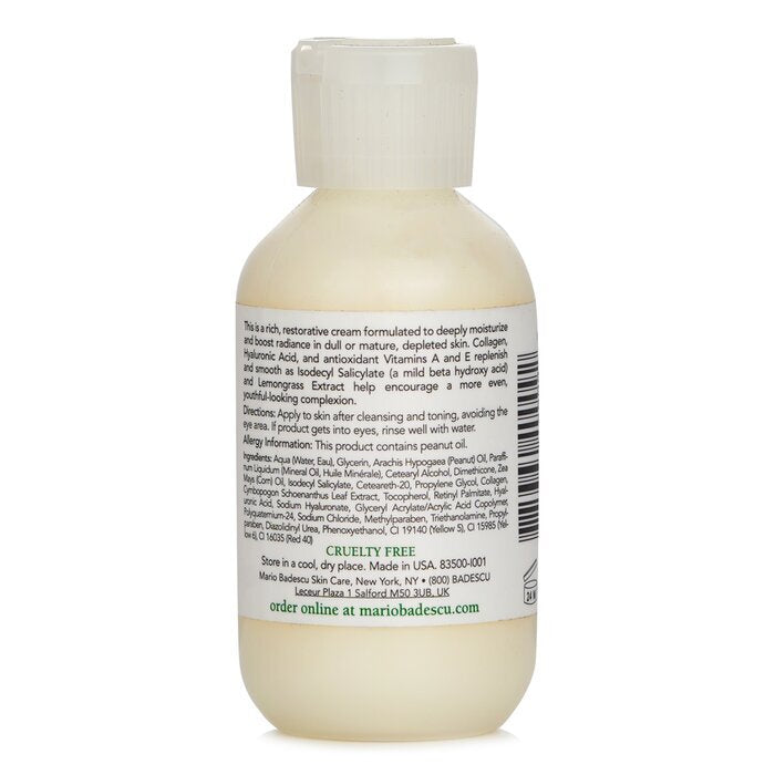 Mario Badescu Feuchtigkeitsspendende Feuchtigkeitscreme mit Biocare und Hyaluronsäure – für trockene/empfindliche Hauttypen, 59 ml/2 oz