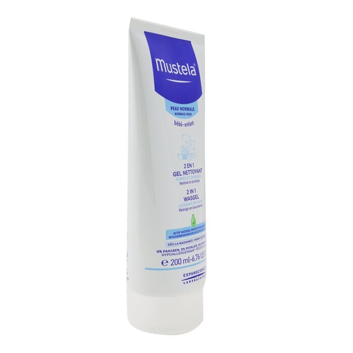 Mustela 2 in 1 Körper- und Haarreinigungsgel – für normale Haut, 200 ml