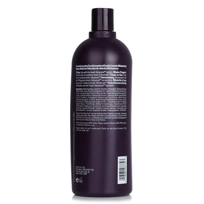 Aveda Invati Advanced Après-shampoing Épaississant - Solutions pour Cheveux Clairsemés, Réduit la Perte de Cheveux 1000ml/33.8oz