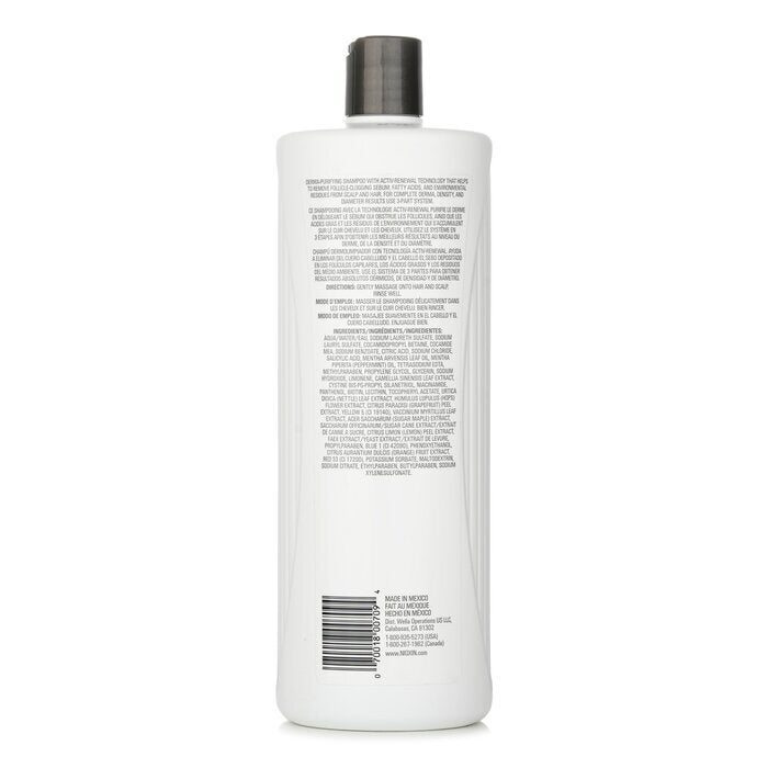 Nioxin Derma Purifying System 2 Reinigungsshampoo (natürliches Haar, fortschreitende Ausdünnung) 1000 ml