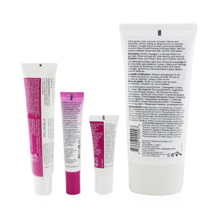 StriVectin Skin Transforming Collection (Trio in voller Größe): Reiniger 150 ml + Augenkonzentrat (30 ml + 7 ml) + Augenprimer 10 ml, 4 Stk.