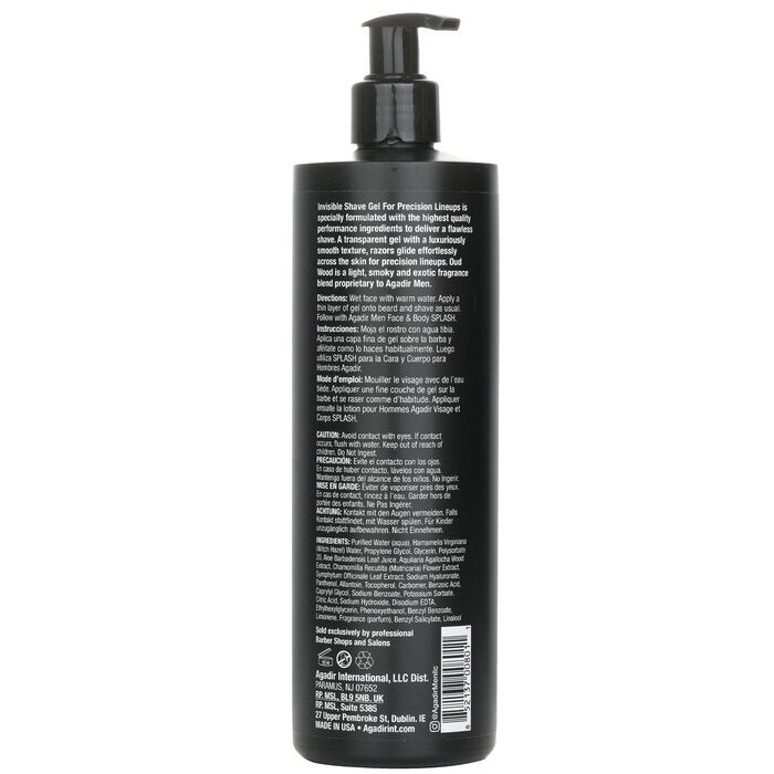 Agadir Arganöl Agadir Men Unsichtbares Rasiergel - Oud-Holz 473ml/16oz