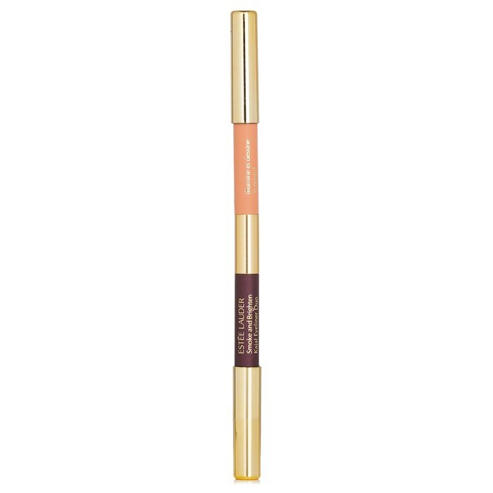 Estee Lauder Smoke And Brighten Kajal Eyeliner Duo - 02 Bordeaux / 02 Ivory 5g