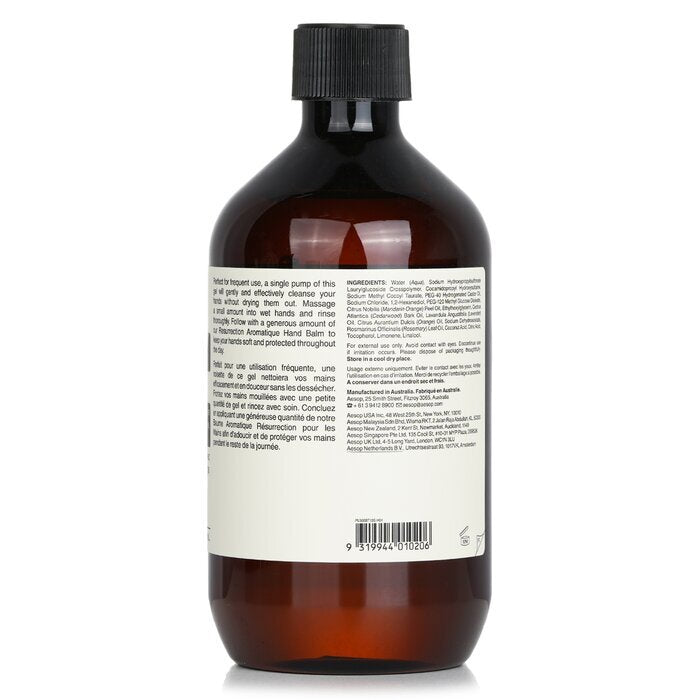 Aesop Resurrection Aromatique Hand Wash With Screw Cap 500ml
