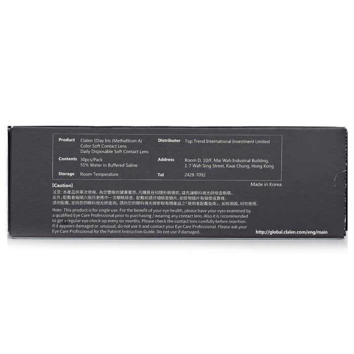 Clalen 1 Day Iris Suzy Graue Farbkontaktlinsen - - 3,00 30 Stück