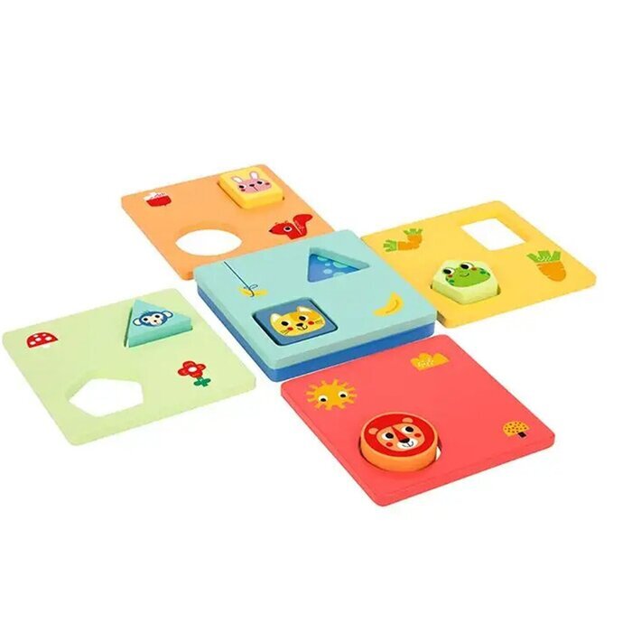 Tooky Toy Co Logic Game-Shapes 13x13x5cm