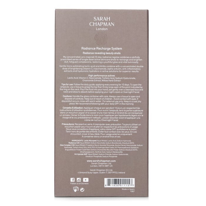 Sarah Chapman Skinesis Radiance Recharge System 10x1ml/0,03oz