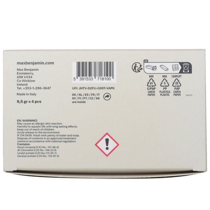 Max Benjamin Autoduft-Geschenkset - Weißer Granatapfel, 4-tlg.