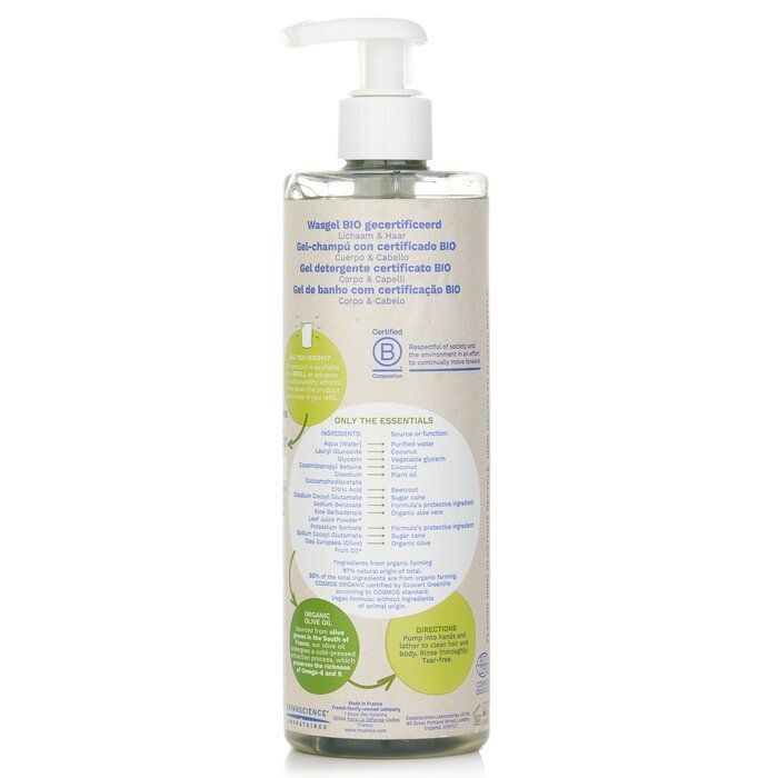 Mustela Bio Bio-Reinigungsgel (für Haar und Körper) 400 ml