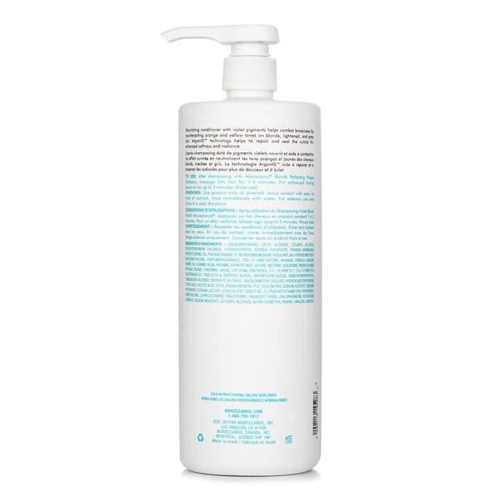 Moroccanoil Blonde Perfecting Purple Conditioner (für blondes, aufgehelltes oder graues Haar) 1000 ml/33,8 oz