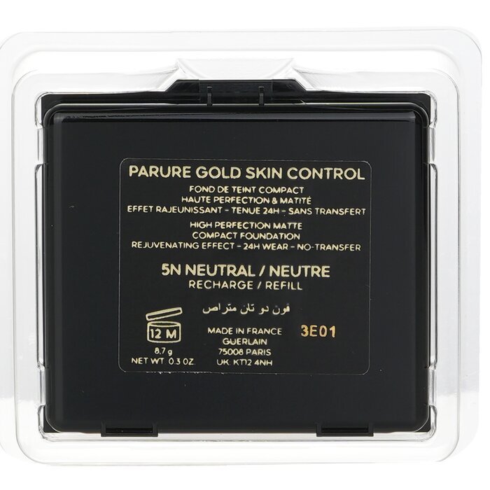 Guerlain Parure Gold Skin Control High Perfection Matte Compact Foundation Nachfüllpackung – Nr. 5N, 8,7 g/0,3 oz