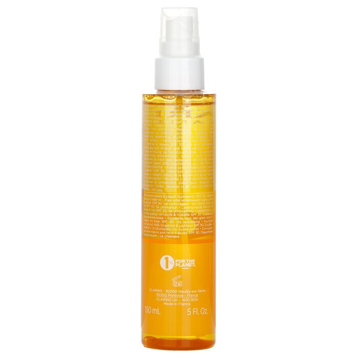 Clarins Glowing Sun Körperöl mit hohem Schutzfaktor LSF 30, 150 ml
