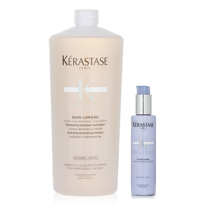 Kerastase Blond Absolu Set 1: Shampoo & stärkendes Hitzeschutzserum (aufgehelltes oder gesträhntes Haar) 2 Stück