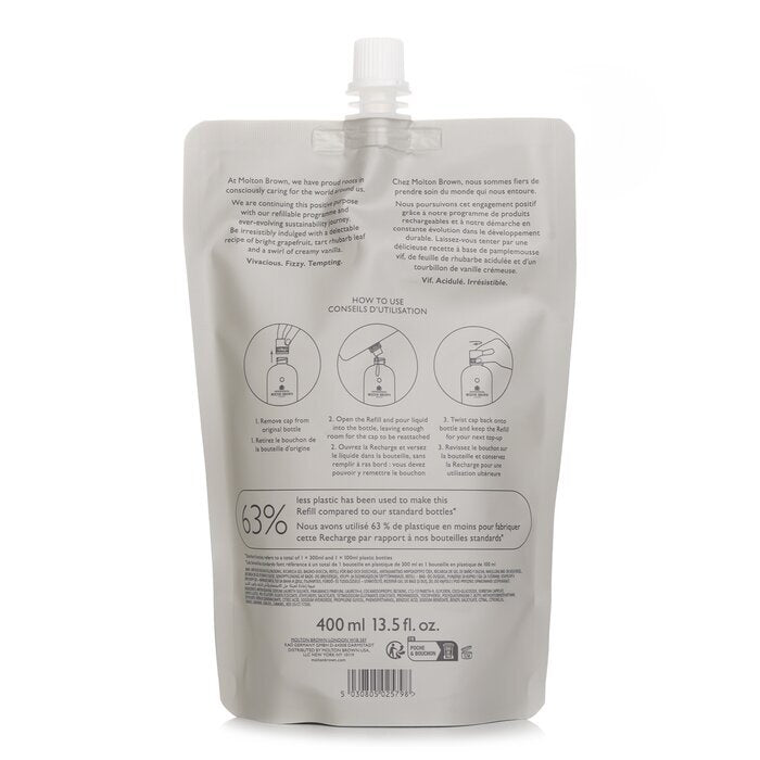 Molton Brown – Delicious Rhubarb & Rose – Bade- und Duschgel, Nachfüllpackung, 400 ml