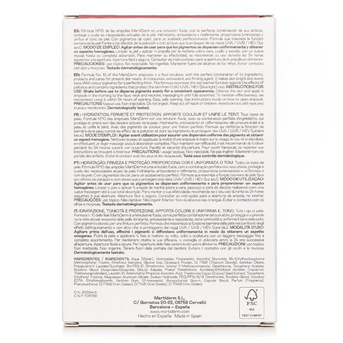 Martiderm The Originals Formula Nº10 HD Color Touch Ampullen SPF 30 5x 2ml