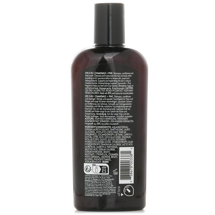 American Crew 3-in-1 Kamille + Kiefer Shampoo, Spülung und Duschgel 250 ml