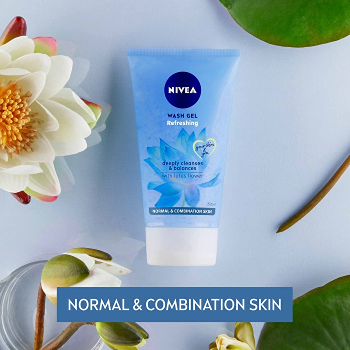 Nivea Erfrischendes Gesichtswaschgel mit Lotusblüte, 150 ml