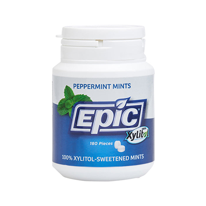 Epic Xylitol (zuckerfrei) Pfefferminz-Mints, 180-teilige Dose