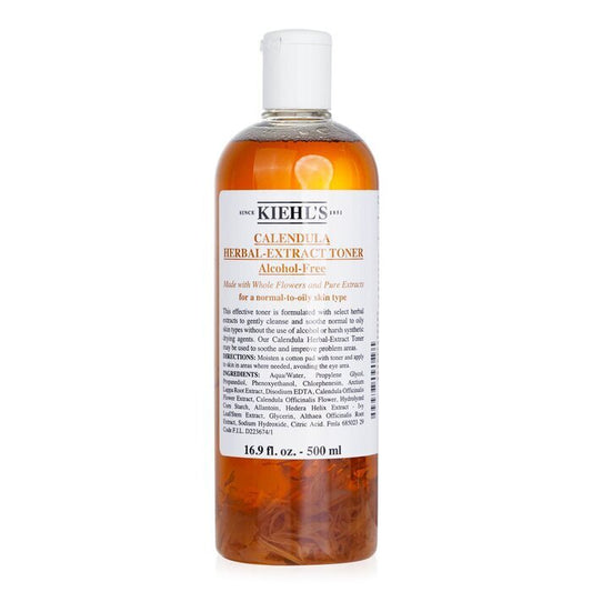 Kiehl's Calendula Kräuterextrakt, alkoholfreier Toner – für normale bis fettige Hauttypen, 500 ml