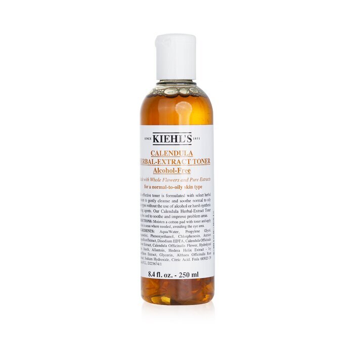 Kiehl's Calendula Kräuterextrakt, alkoholfreier Toner – für normale bis fettige Hauttypen, 250 ml