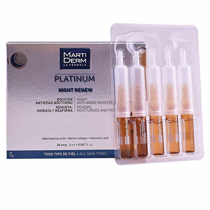 Martiderm Platinum Night Renew Ampullen (für jede Haut) 30 Ampullen x2m