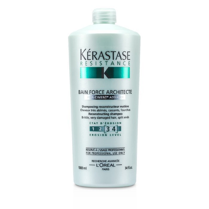 Kerastase Resistance Bain Force Architecte Reconstructing Shampoo (Für brüchiges, sehr geschädigtes Haar, Spliss) 1000ml/34oz