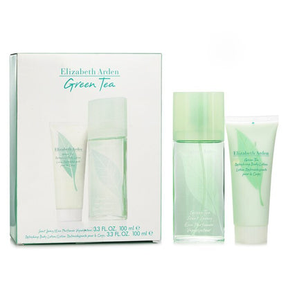 Elizabeth Arden Green Tea Coffret: Eau Parfumee Spray 100 ml + Erfrischende Körperlotion 100 ml, 2 Stück