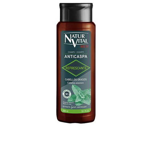 Natur Vital Men Erfrischendes Anti-Schuppen-Shampoo für fettiges Haar, 300 ml