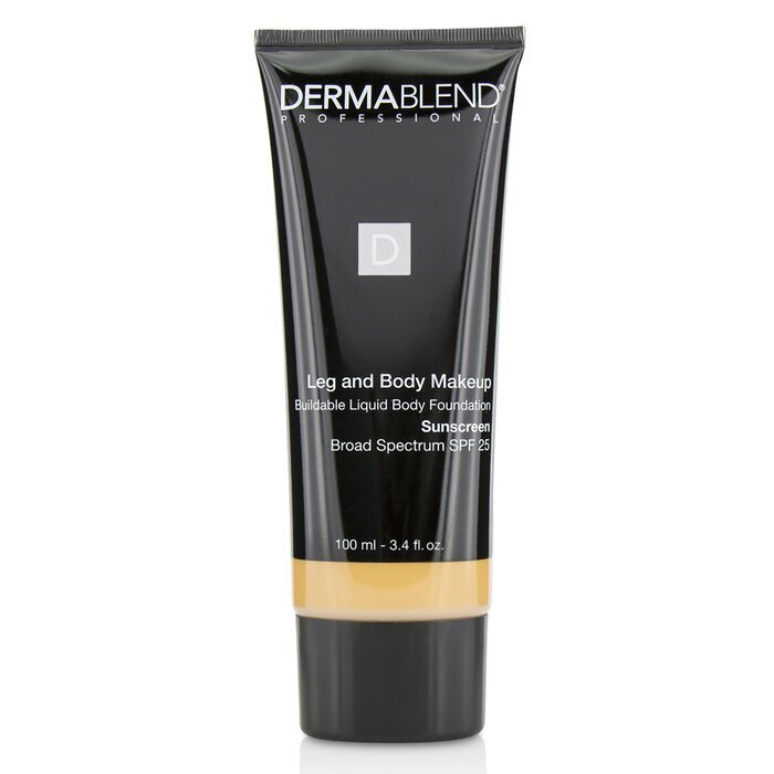 Dermablend Leg and Body Make Up Buildable Liquid Body Foundation Sunscreen Broad Spectrum SPF 25 - #Medium Natural 40N 100ml/3.4oz