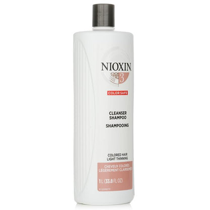 Nioxin Derma Purifying System 3 Cleanser Shampoo (Colored Hair, Light Thinning, Color Safe) 1000ml/33.8oz