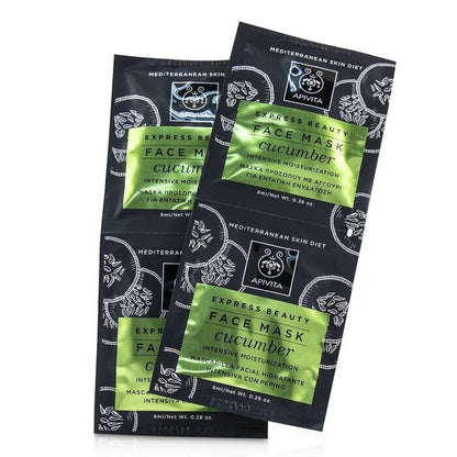 Apivita Express Beauty Face Mask with Cucumber (Intensive Moisturization) 6x(2x8ml)