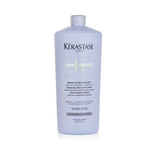 Kerastase Blond Absolu Bain Ultra-Violet Anti-Brass Purple Shampoo (Lightened, Cool Blonde or Grey Hair) 1000ml/34oz