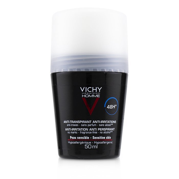 Vichy Homme 48H* Anti-Irritations & Anti Perspirant Roll-On (For Sensitive Skin) 50ml/1.69oz