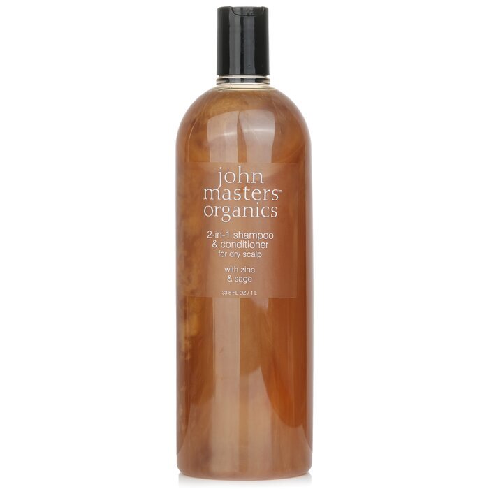 John Masters Organics 2-in-1 Shampoo &amp; Conditioner für trockene Kopfhaut mit Zink und Salbei 1000ml/33,8oz