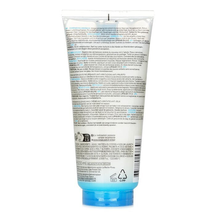 La Roche Posay Lipikar Syndet AP+ rückfettendes Cremewaschmittel, 200 ml