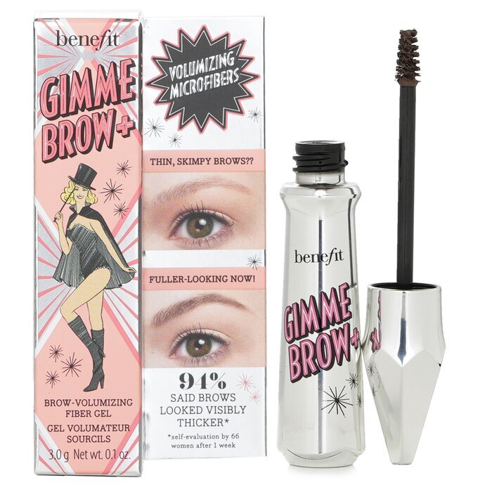 Benefit Gimme Brow+ Volumizing Fiber Gel - #4 (Warm Deep Brown) 3g/0.1oz