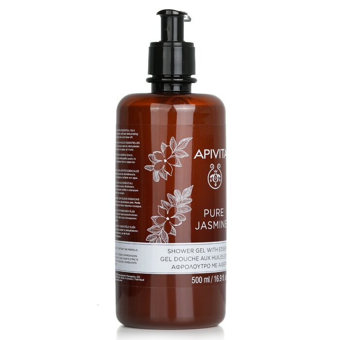 Apivita Pure Jasmine Shower Gel with Essential Oils - Ecopack 500ml/16.9oz