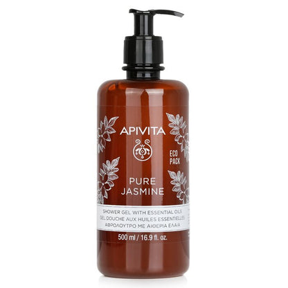 Apivita Pure Jasmine Shower Gel with Essential Oils - Ecopack 500ml/16.9oz