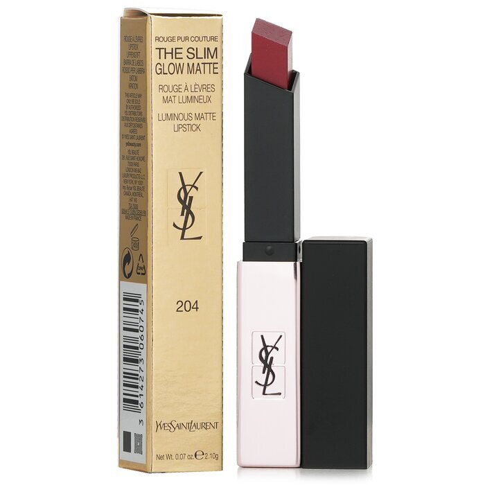 Yves Saint Laurent Rouge Pur Couture The Slim Glow Matte - # 204 Private Carmine 2.1g/0.07oz