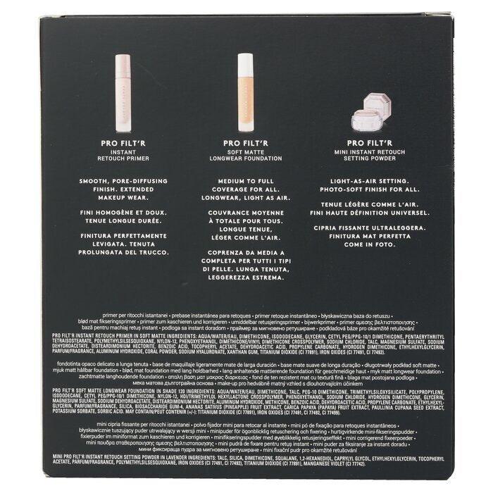 Fenty Beauty by Rihanna Pro Filt'R Soft Matte Complexion Kit: Foundation 32ml + Primer 32ml + Instant Retouch Setting Powder 7.8g - #120 3pcs