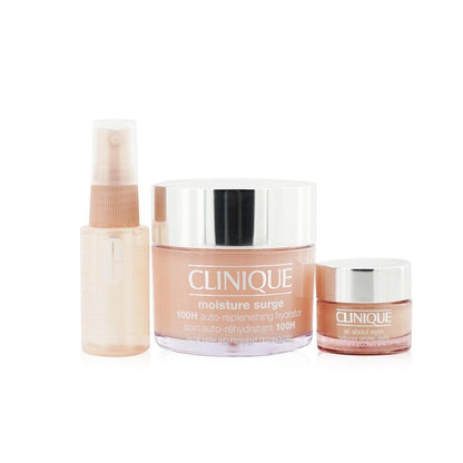 Clinique Moisture Surge Set: Moisture Surge 100H 125ml+ All About Eyes 15ml+ Moisture Surge Face Spray Thirsty Skin Relief 30ml 3pcs