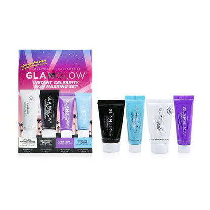 Glamglow Instant Celebrity Skin Masking Set: 1x Supermud Clearing Treatment – ​​15 g/0,5 oz + 1x Youthmud Glow Stimulating Treatment – ​​15 g/0,5 oz + 1x Thristymud Hydrating Treatment – ​​10 g/0,35 + 1x Gravitymud Firming Treatment – ​​10 g/0,35 4-tlg.