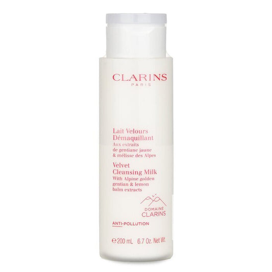 Clarins Velvet Cleansing Milk with Alpine Golden Gentian & Lemon Balm Extracts 200ml/6.7oz