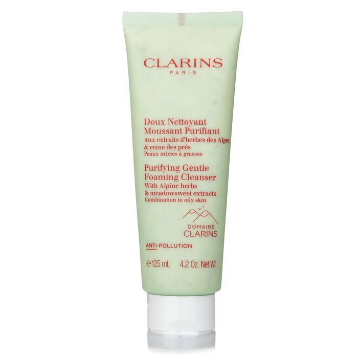 Clarins Purifying Sanfter Reinigungsschaum mit Alpenkräutern und Mädesüßextrakten – Mischhaut bis fettige Haut, 125 ml